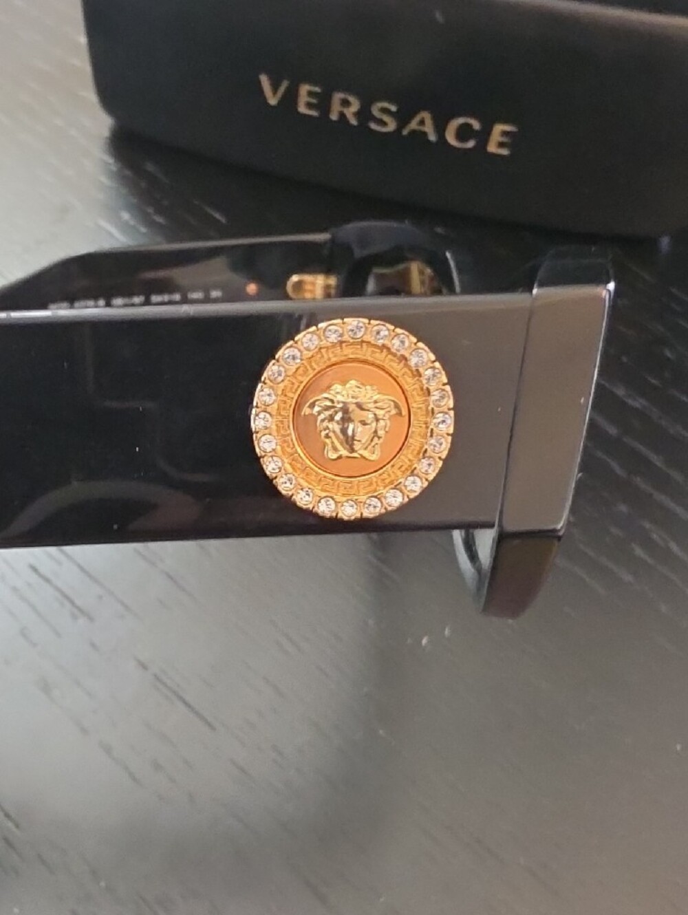 Versace Black Cat-Eye Sunglasses with Dark Lenses - Picture 8 of 9